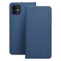 Etui z klapką na iPhone 17 PRO MAX Luna Book Carbon niebieskie