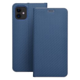 Etui z klapką na iPhone 17 PRO MAX Luna Book Carbon niebieskie
