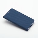 Etui z klapką na iPhone 17 PRO MAX Luna Book Carbon niebieskie