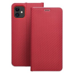 Etui z klapką na iPhone 17 Luna Book Carbon czerwone