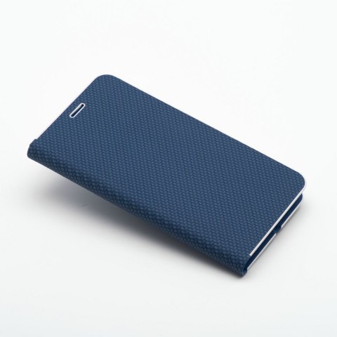 Etui z klapką na iPhone 17 Luna Book Carbon niebieskie