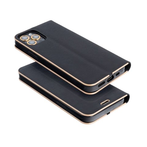 Etui z klapką na iPhone 7 / 8 / SE 2020 / SE 2022 Luna Book Gold czarne