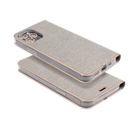 Etui z klapką na Samsung A13 4G Luna Book Gold srebrne
