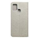 Etui z klapką na Samsung A21s Luna Book Gold srebrne