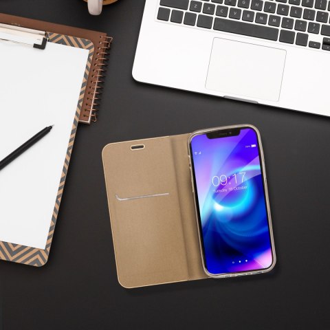 Etui z klapką na Samsung A23 5G Luna Book Gold złote
