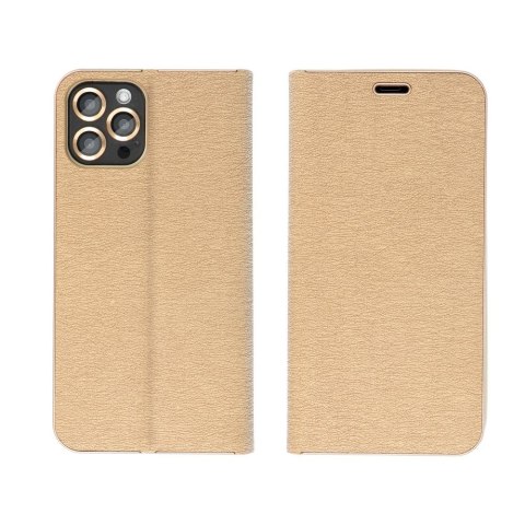 Etui z klapką na iPhone 16 PLUS Luna Book Gold złote