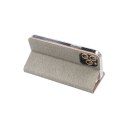 Etui z klapką na iPhone 16 PRO MAX Luna Book Gold srebrne