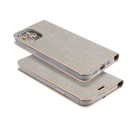 Etui z klapką na iPhone 16 PRO MAX Luna Book Gold srebrne