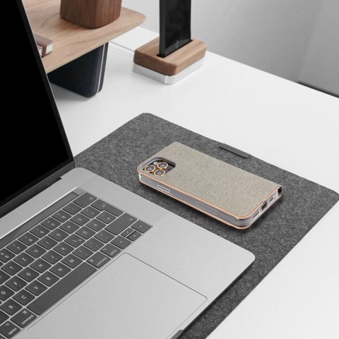 Etui z klapką na iPhone 16e (SE 4 2025) Luna Book Gold srebrne
