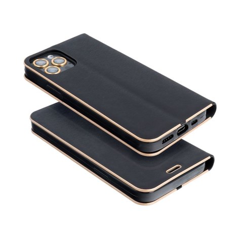 Etui z klapką na iPhone 17 AIR Luna Book Gold czarne