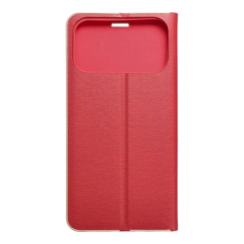 Etui z klapką na iPhone 17 PRO MAX Luna Book Gold czerwone