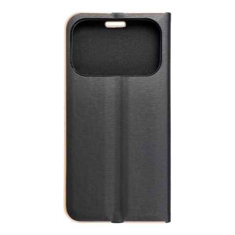 Etui z klapką na iPhone 17 PRO Luna Book Gold czarne