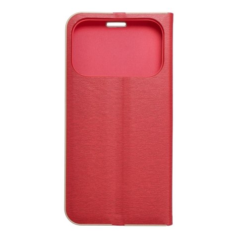 Etui z klapką na iPhone 17 PRO Luna Book Gold czerwone