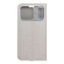 Etui z klapką na iPhone 17 PRO Luna Book Gold srebrne
