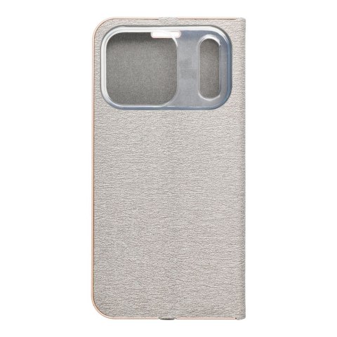 Etui z klapką na iPhone 17 PRO Luna Book Gold srebrne