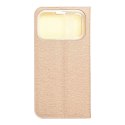 Etui z klapką na iPhone 17 PRO Luna Book Gold złote