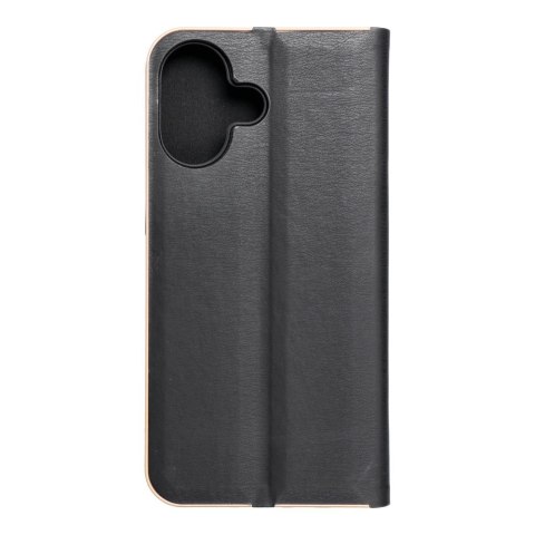 Etui z klapką na iPhone 17 Luna Book Gold czarne