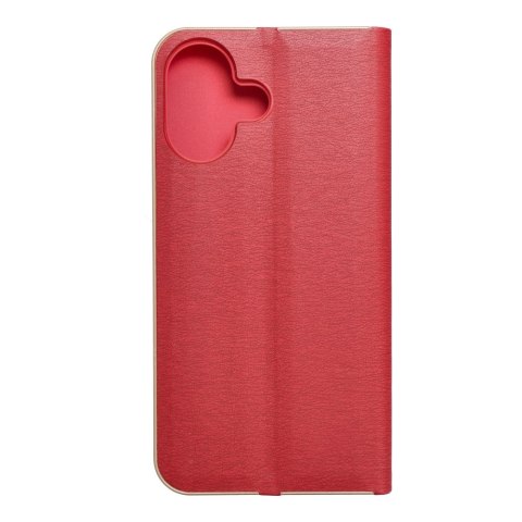 Etui z klapką na iPhone 17 Luna Book Gold czerwone