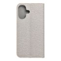 Etui z klapką na iPhone 17 Luna Book Gold srebrne