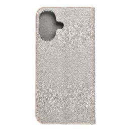 Etui z klapką na iPhone 17 Luna Book Gold srebrne