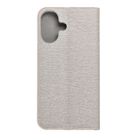 Etui z klapką na iPhone 17 Luna Book Gold srebrne