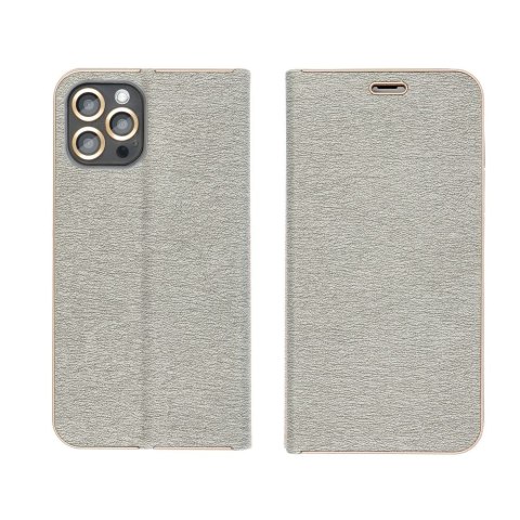 Etui z klapką na iPhone 17 Luna Book Gold srebrne