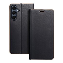 Etui z klapką na Samsung A16 5G Luna Book Gold czarne