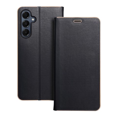 Etui z klapką na Samsung A16 5G Luna Book Gold czarne