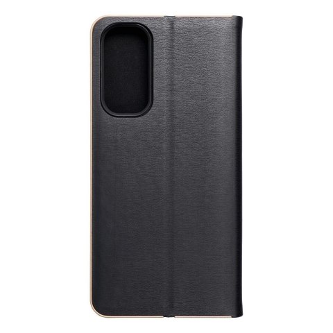 Etui z klapką na Samsung A25 5G Luna Book Gold czarne