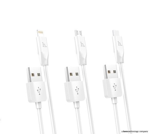 Kabel USB A do Lightning Hoco 2,1A 2 m X1 biały