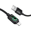 Kabel USB A do Lightning Hoco 2,4A 1,2 m z LCD U146 czarny