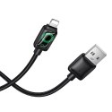 Kabel USB A do Lightning Hoco 2,4A 1,2 m z LCD U146 czarny