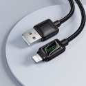 Kabel USB A do Lightning Hoco 2,4A 1,2 m z LCD U146 czarny