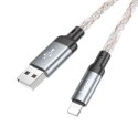 Kabel USB A do Lightning Hoco 2,4A 1 m U112 szary