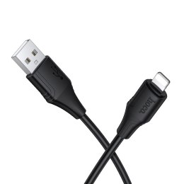 Kabel USB A do Lightning Hoco 2,4A silikonowy 1 m X124 czarny