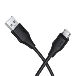 Kabel USB A do USB C Hoco 3A silikonowy 1 m X124 czarny
