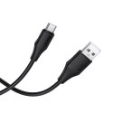 Kabel USB A do USB C Hoco 3A silikonowy 1 m X124 czarny