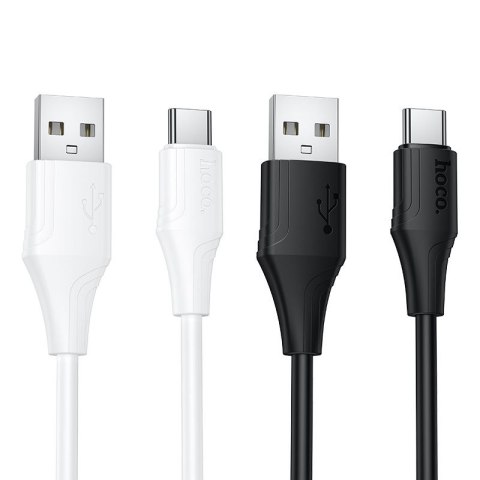 Kabel USB A do USB C Hoco 3A silikonowy 1 m X124 czarny