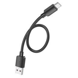 Kabel USB A do USB C Hoco PD 2,4A 27W 0,25 m X96 czarny