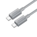 Kabel USB C do USB C Hoco 3A 60W 1 m X107 szary