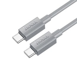 Kabel USB C do USB C Hoco 3A 60W 1 m X107 szary