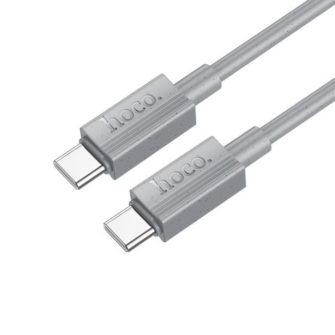 Kabel USB C do USB C Hoco 3A 60W 1 m X107 szary