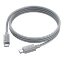 Kabel USB C do USB C Hoco 3A 60W 1 m X107 szary