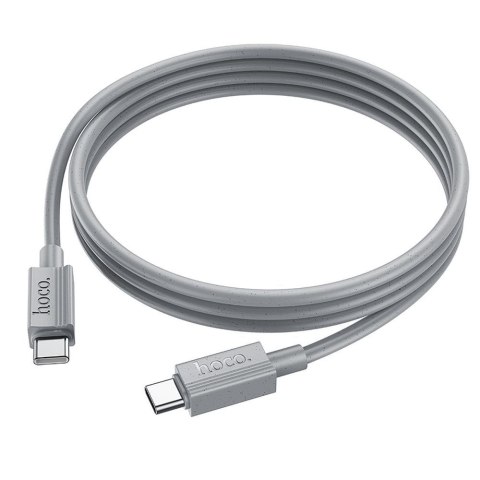 Kabel USB C do USB C Hoco 3A 60W 1 m X107 szary