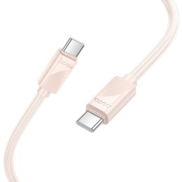Kabel USB C do USB C Hoco 3A 60W 1 m X114 różowy