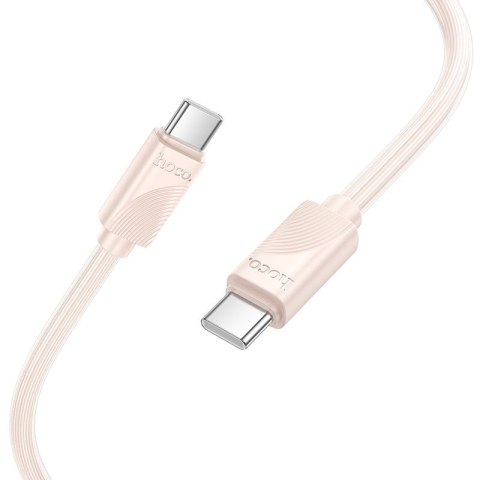 Kabel USB C do USB C Hoco 3A 60W 1 m X114 różowy