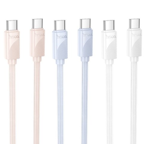 Kabel USB C do USB C Hoco 3A 60W 1 m X114 różowy
