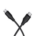 Kabel USB C do USB C Hoco 3A 60W Silikonowy 1 m X124 czarny