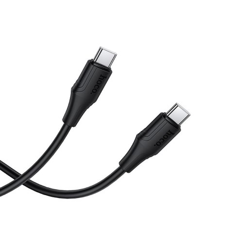 Kabel USB C do USB C Hoco 3A 60W Silikonowy 1 m X124 czarny