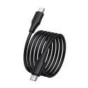 Kabel USB C do USB C Hoco 3A 60W Silikonowy 1 m X124 czarny